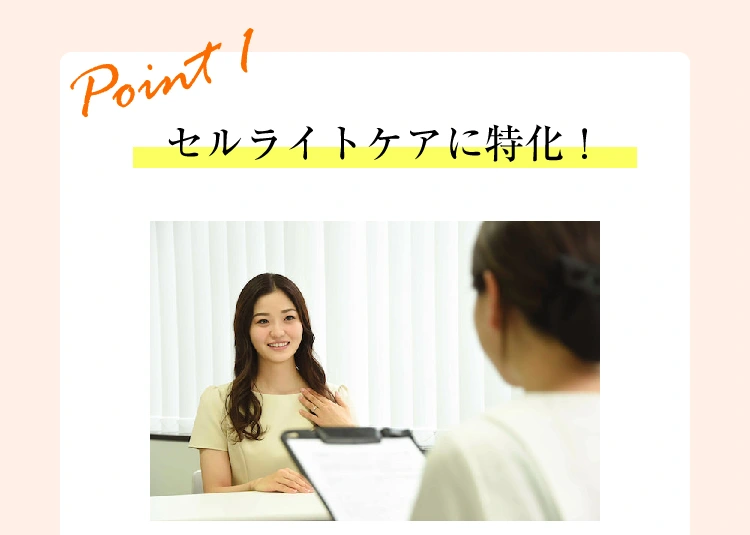 Point1. セルライトケアに特化！