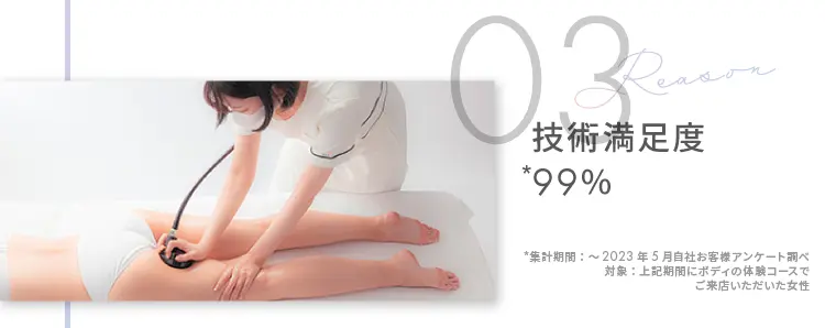 03 技術満足度99%