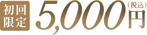 初回限定 5,000円（税込）