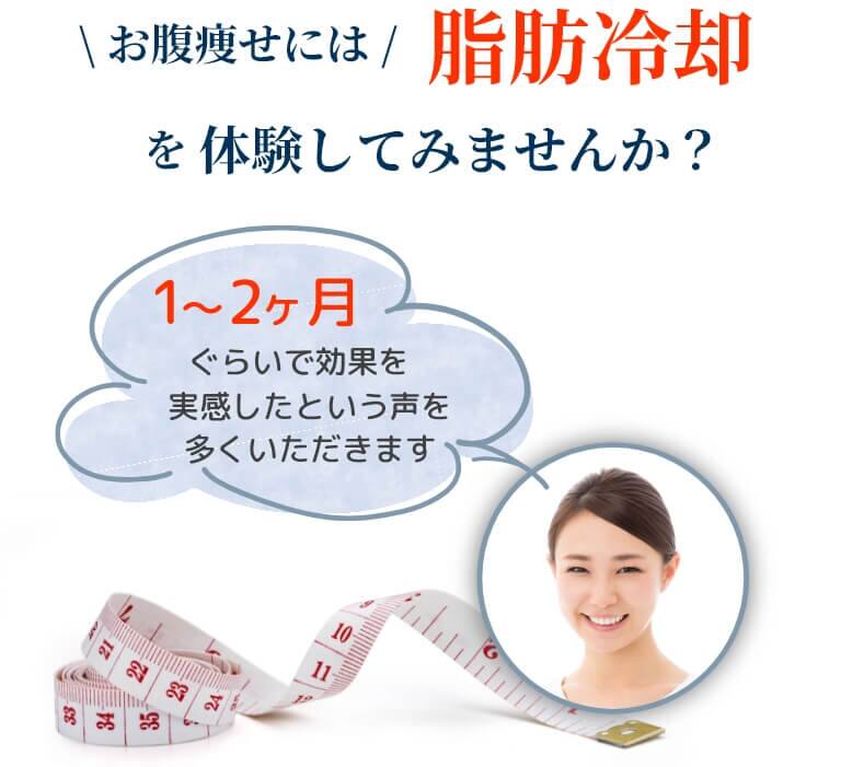 \部分痩せには/ 脂肪冷却を体験してみませんか？『1～2カ月ぐらいで効果を実感したという声を多くいただきます』　SP用イメージ