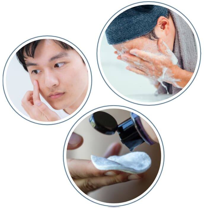 表面だけのセルフスキンケアのイメージ